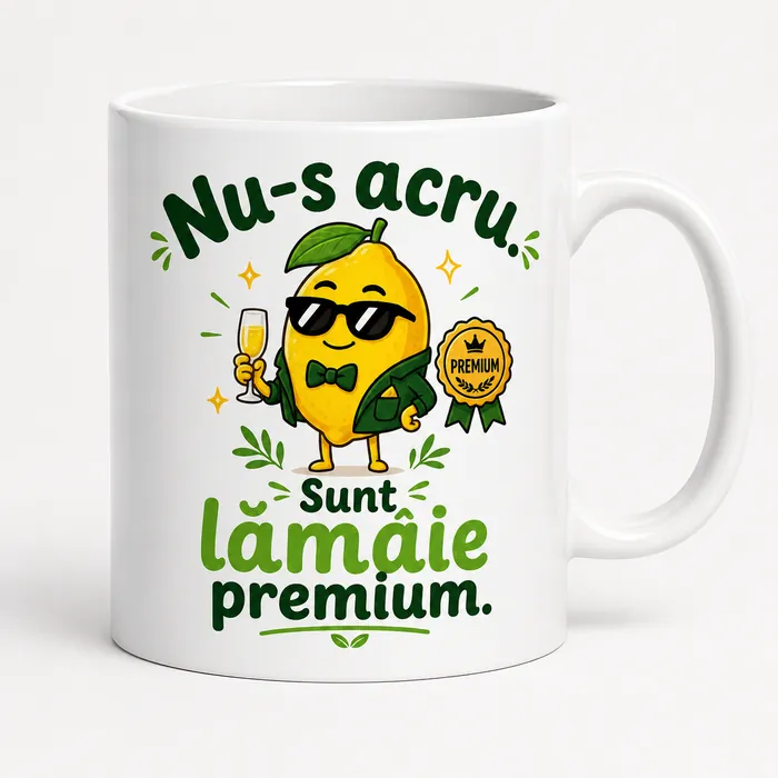 Cană Nu-s acru. Sunt lămâie premium