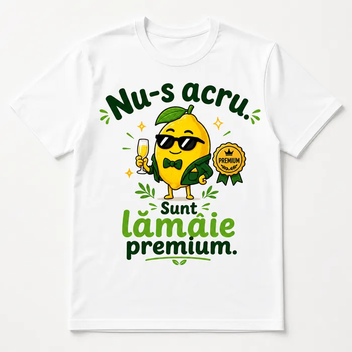 Tricou Nu-s acru. Sunt lămâie premium